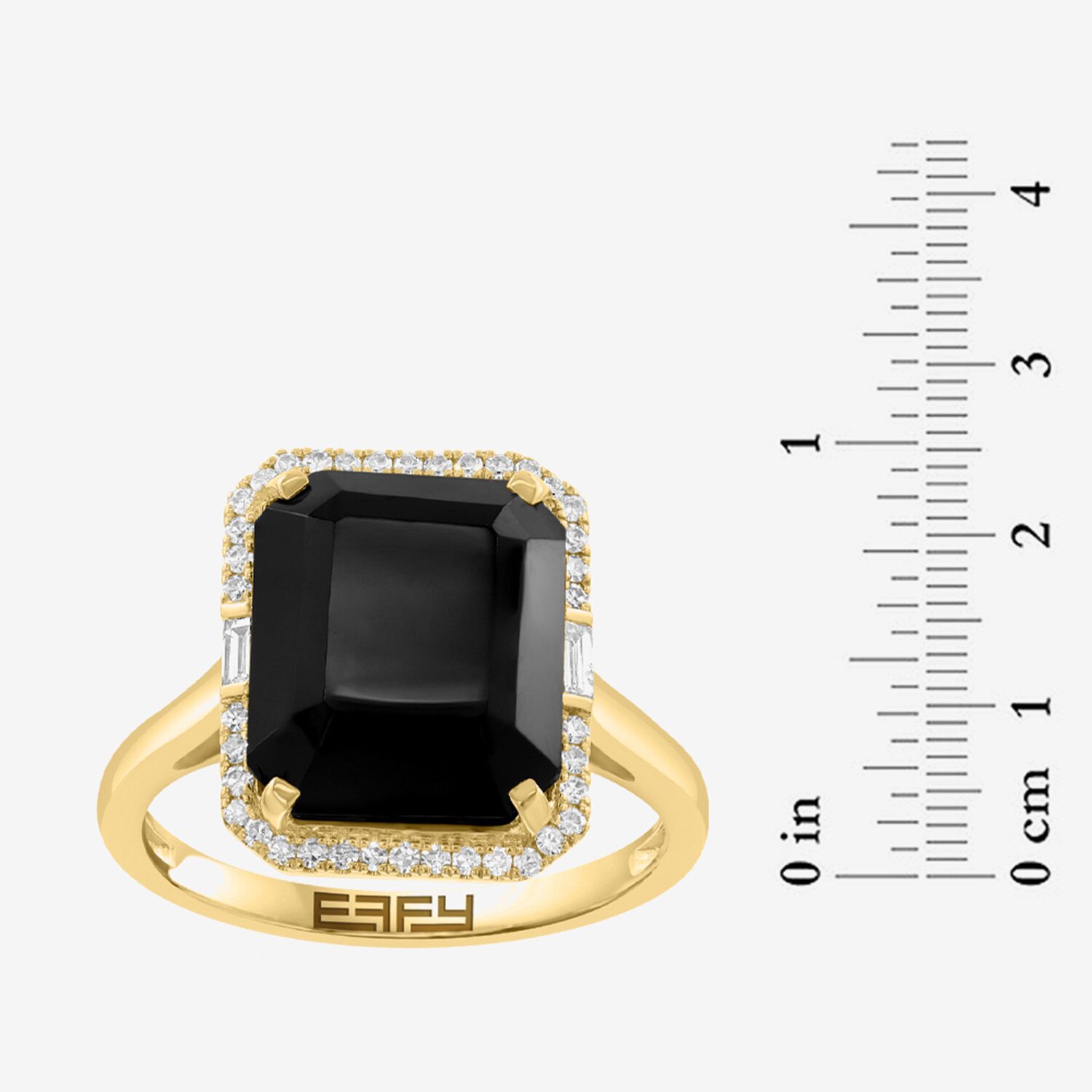 Effy Final Call Limited Quantities! Womens 1/5 CT. Genuine Black Onyx 14K Gold Cocktail Ring