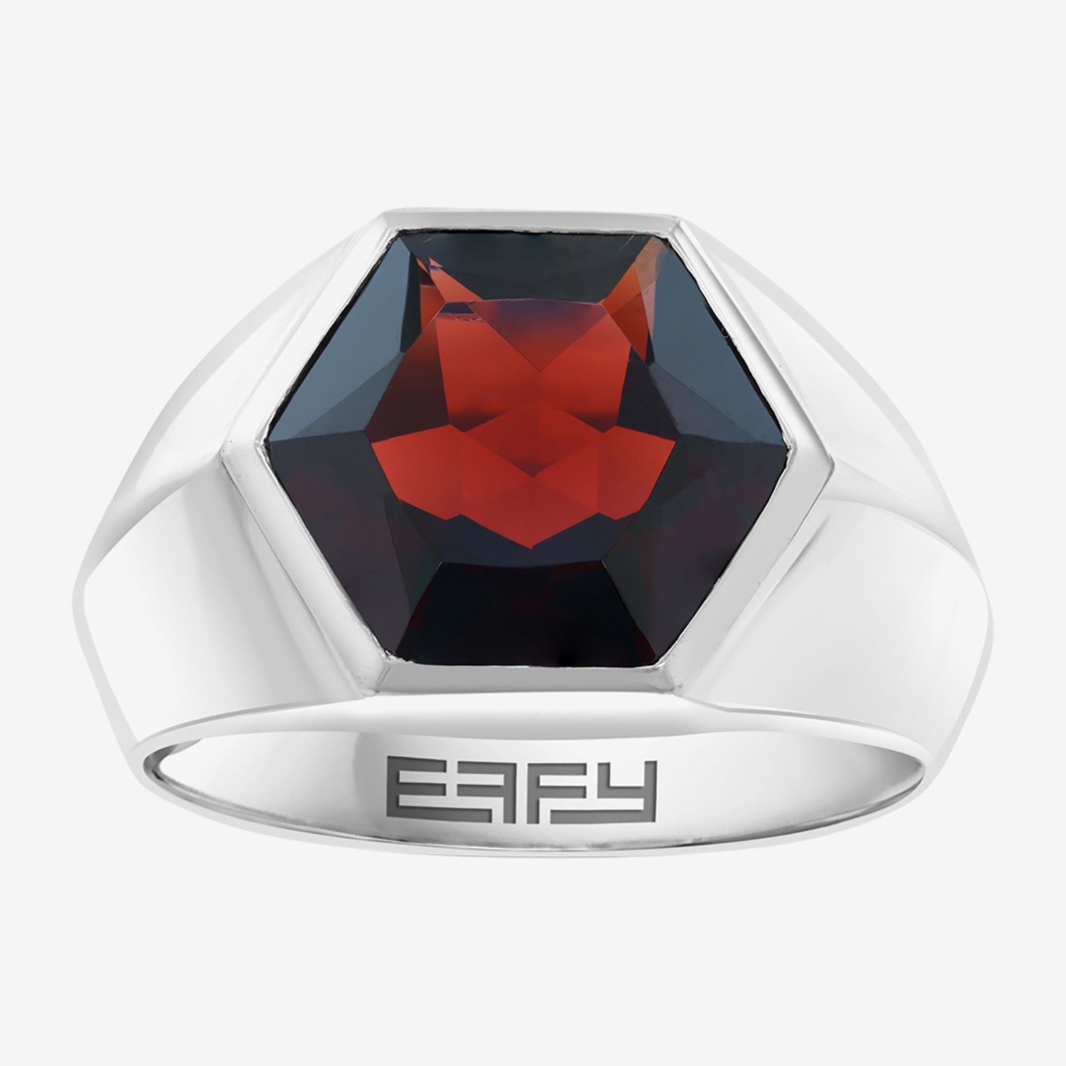 Effy Final Call Limited Quantities! Mens Genuine Red Garnet Sterling Silver Fashion Ring
