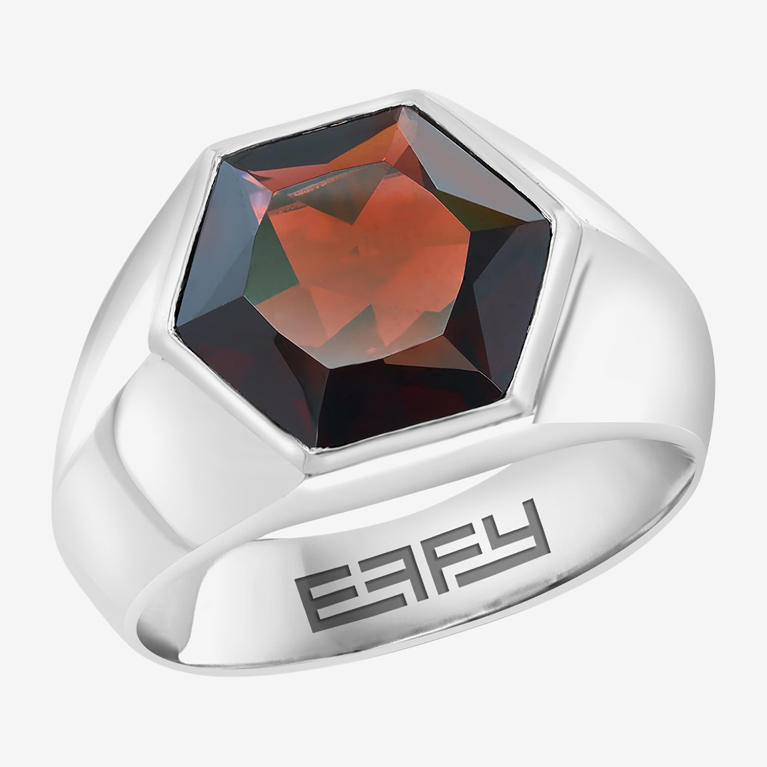 Effy Final Call Limited Quantities! Mens Genuine Red Garnet Sterling Silver Fashion Ring