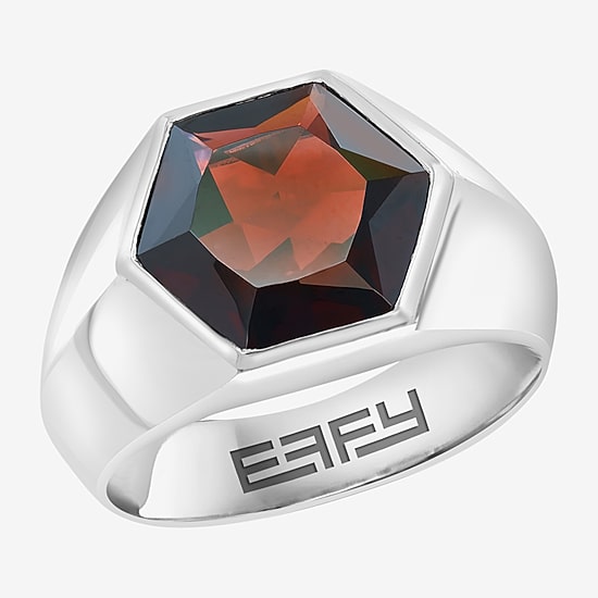 Effy Final Call Limited Quantities! Mens Genuine Red Garnet Sterling Silver Fashion Ring