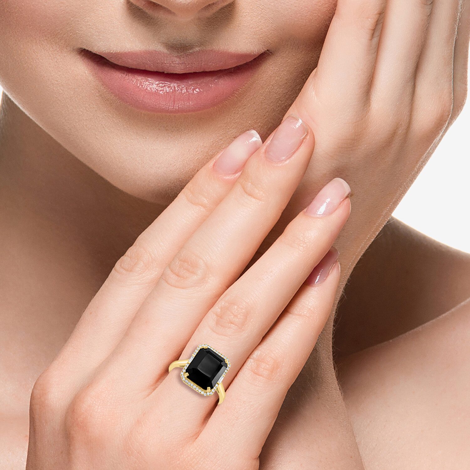 Effy Final Call Limited Quantities! Womens 1/5 CT. Genuine Black Onyx 14K Gold Cocktail Ring