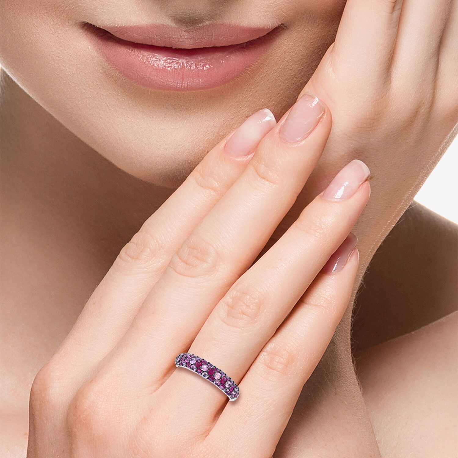 Effy Final Call Limited Quantities! Womens Genuine Red Ruby Sterling Silver Band