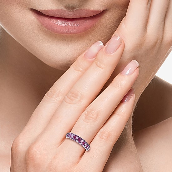 Effy Final Call Limited Quantities! Womens Genuine Red Ruby Sterling Silver Band