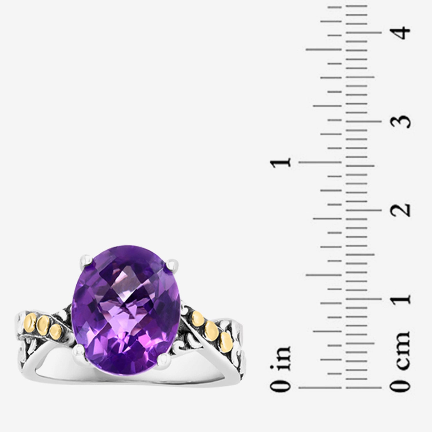 Effy Final Call Limited Quantities! Womens Genuine Purple Amethyst 18K Gold Over Silver Oval Cocktail Ring