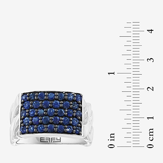 Effy Final Call Limited Quantities! Mens Genuine Blue Sapphire Sterling Silver Fashion Ring