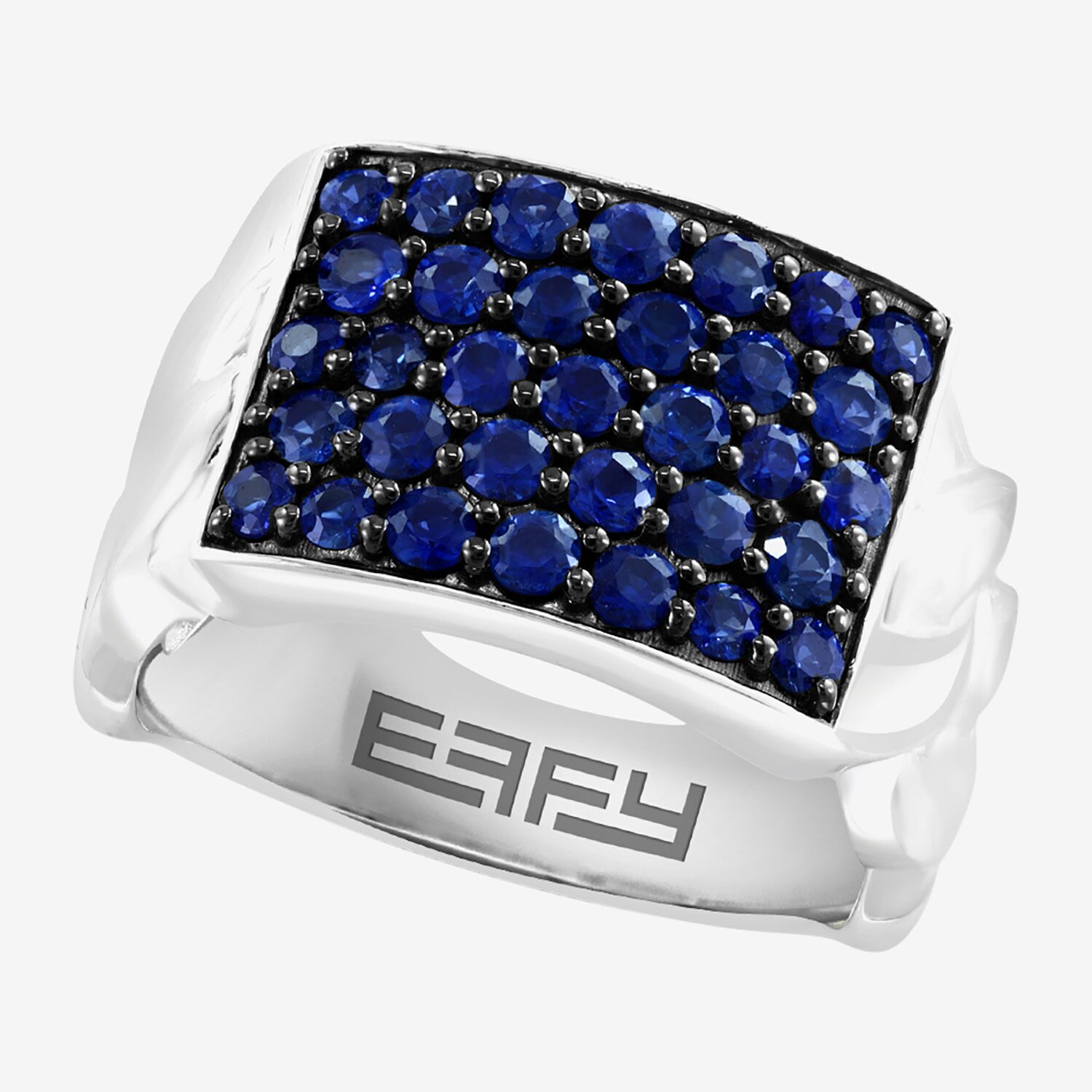 Effy Final Call Limited Quantities! Mens Genuine Blue Sapphire Sterling Silver Fashion Ring