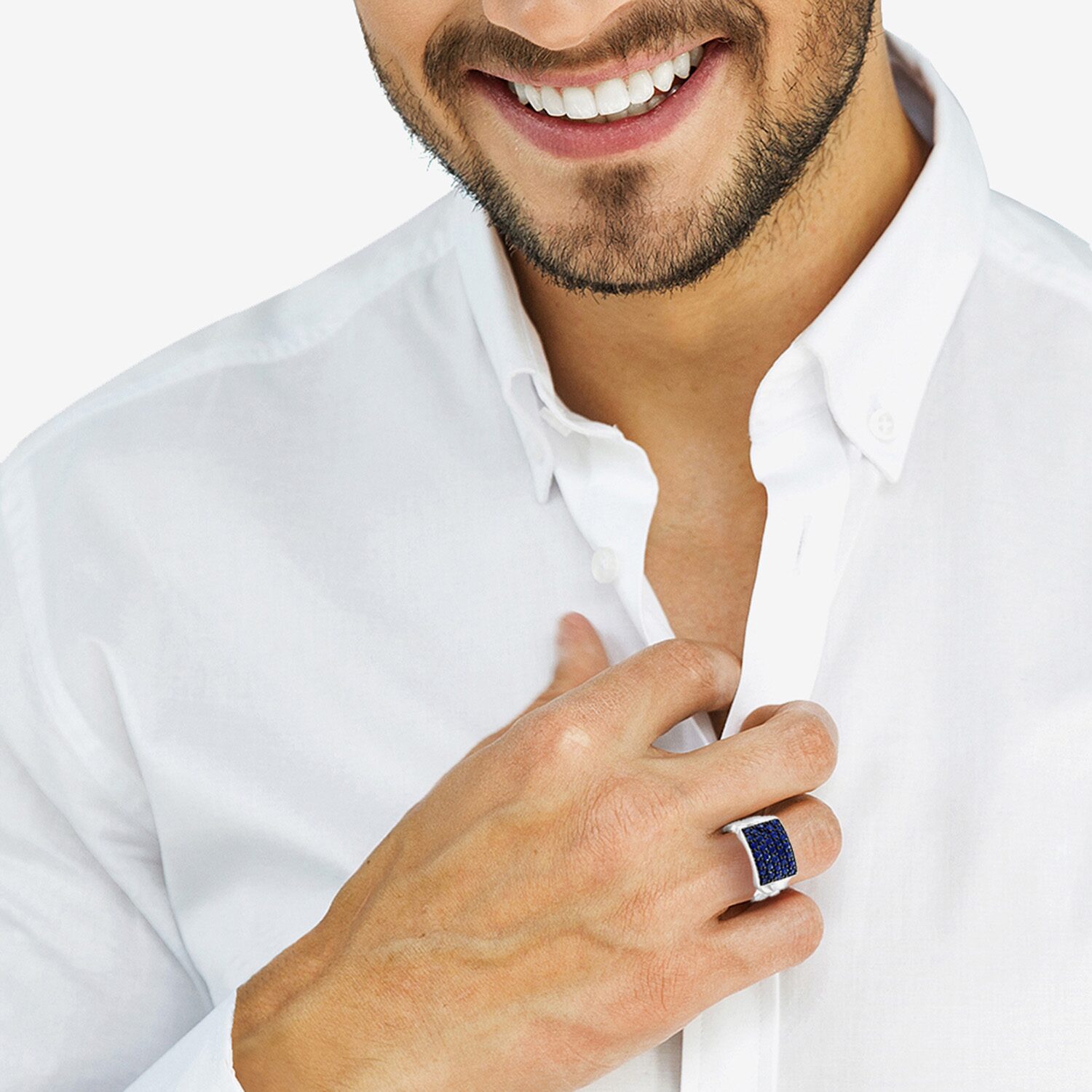 Effy Final Call Limited Quantities! Mens Genuine Blue Sapphire Sterling Silver Fashion Ring