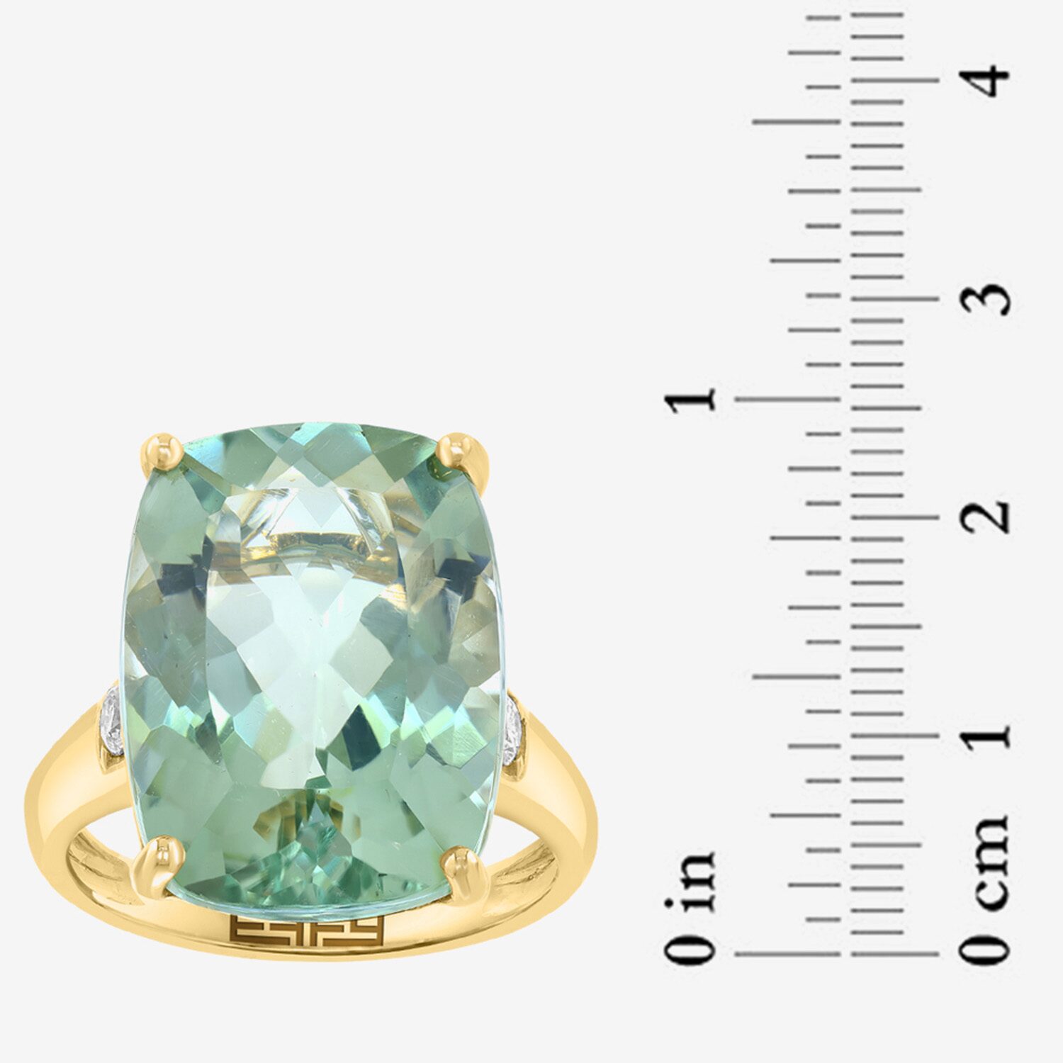 Effy Final Call Limited Quantities! Womens 1/6 CT. T.W. Genuine Green Amethyst 14K Gold Cushion Cocktail Ring