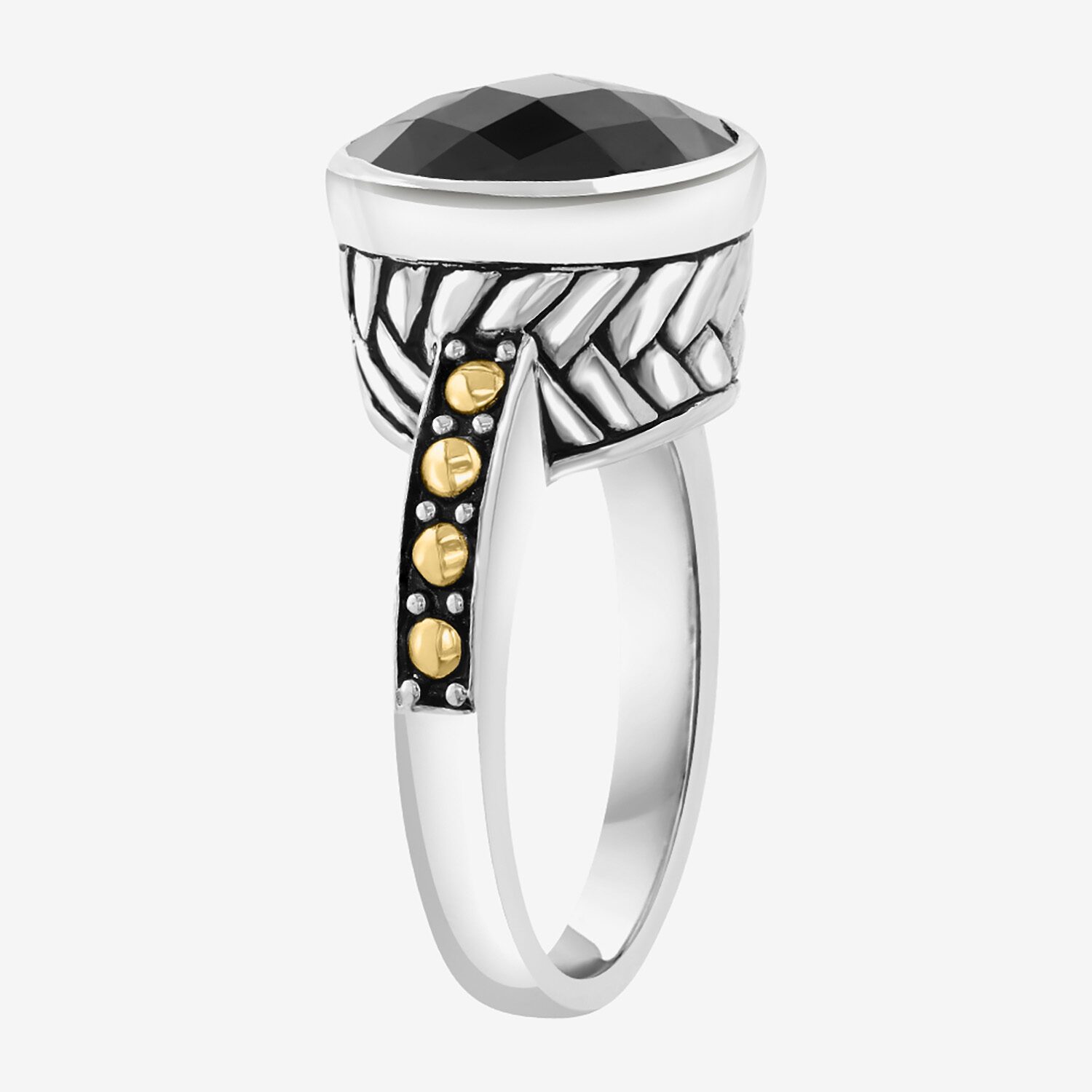 Effy Final Call Limited Quantities! Womens Genuine Smoky Quartz 18K Gold Over Silver Round Side Stone Cocktail Ring