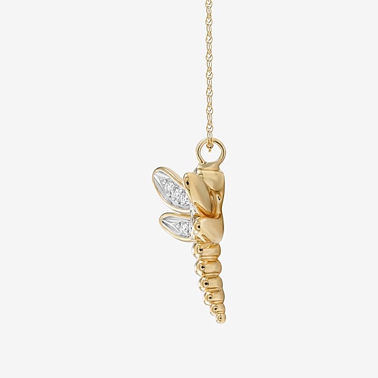 (F / Si2) Womens 1/8 CT. T.W. Lab Grown White Diamond 14K Gold Over Silver 18 Inch Pendant Necklace
