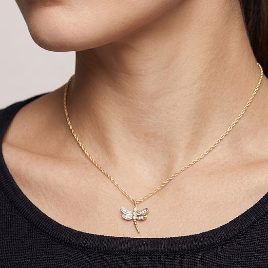 (F / Si2) Womens 1/8 CT. T.W. Lab Grown White Diamond 14K Gold Over Silver 18 Inch Pendant Necklace