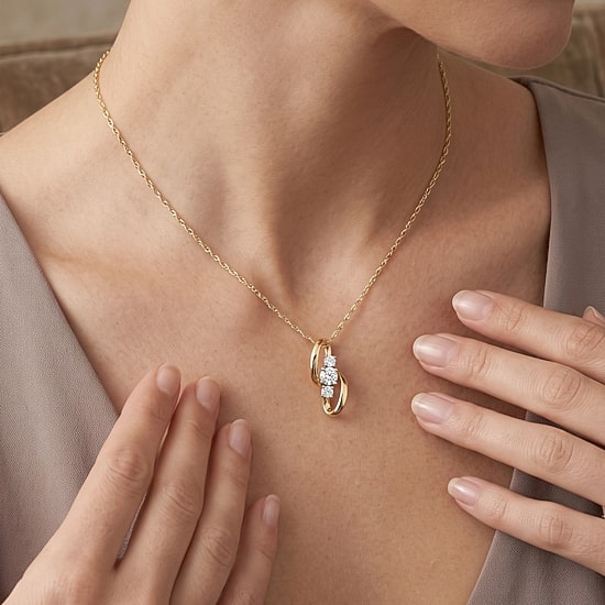 (F / Si2) Womens 1/5 CT. Lab Grown White Diamond 14K Gold Over Silver 18 Inch Pendant Necklace