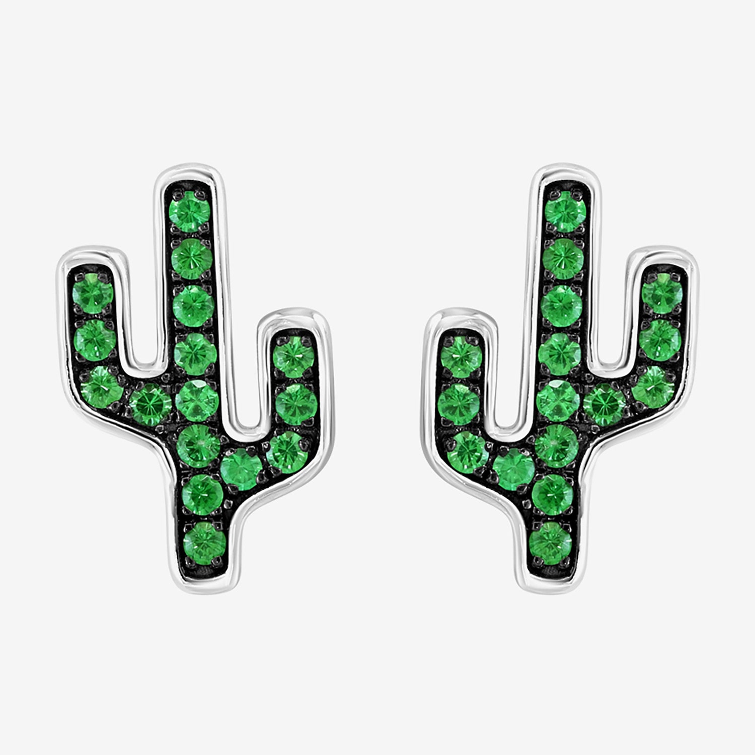 Effy Final Call Limited Quantities! Genuine Green Tsavorite Sterling Silver 13.7mm Stud Earrings