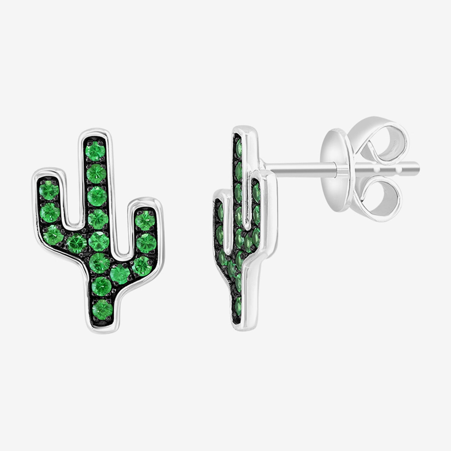 Effy Final Call Limited Quantities! Genuine Green Tsavorite Sterling Silver 13.7mm Stud Earrings