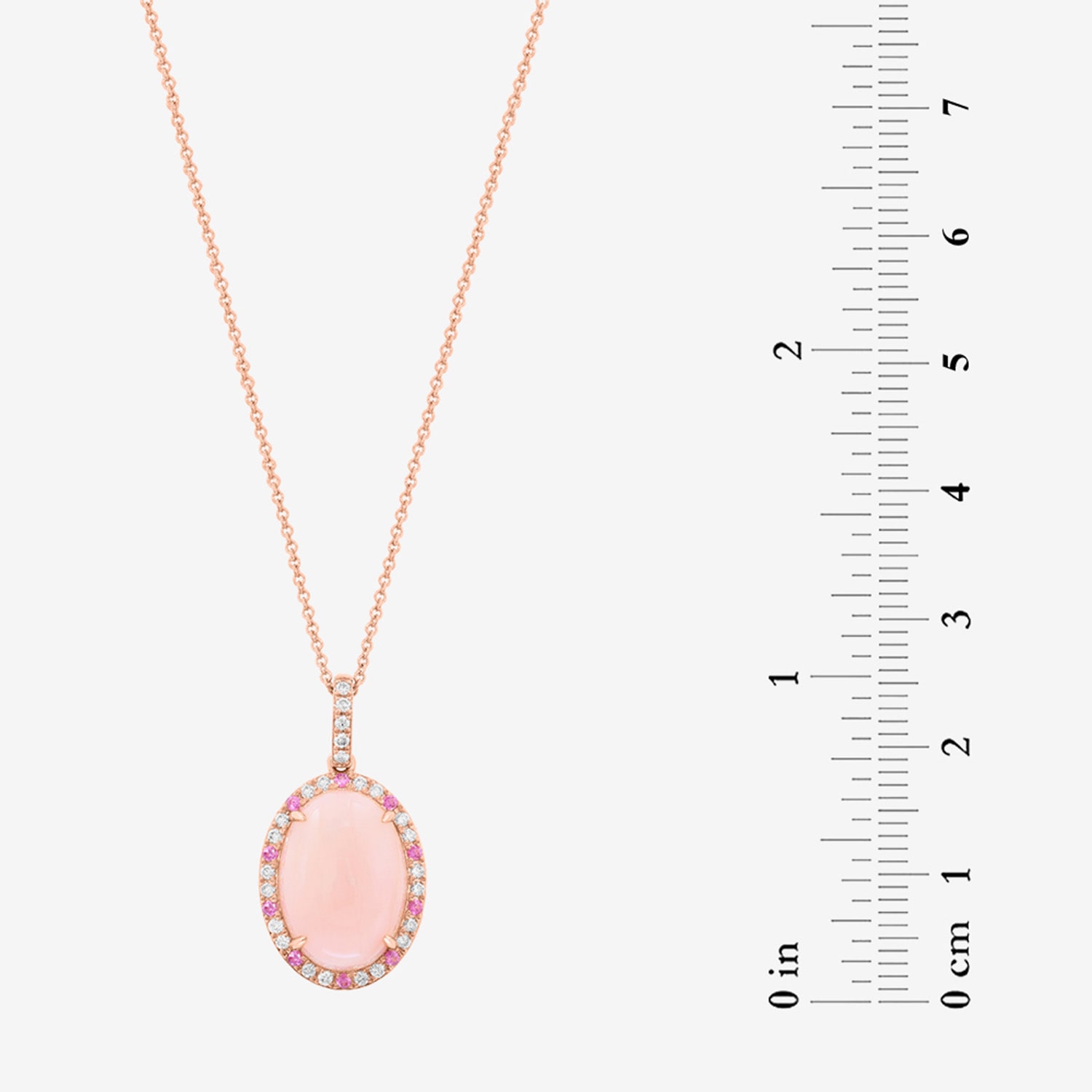 Effy Final Call Limited Quantities! Womens 1/5 CT. Genuine Pink Opal 14K Rose Gold Oval 18 Inch Pendant Necklace