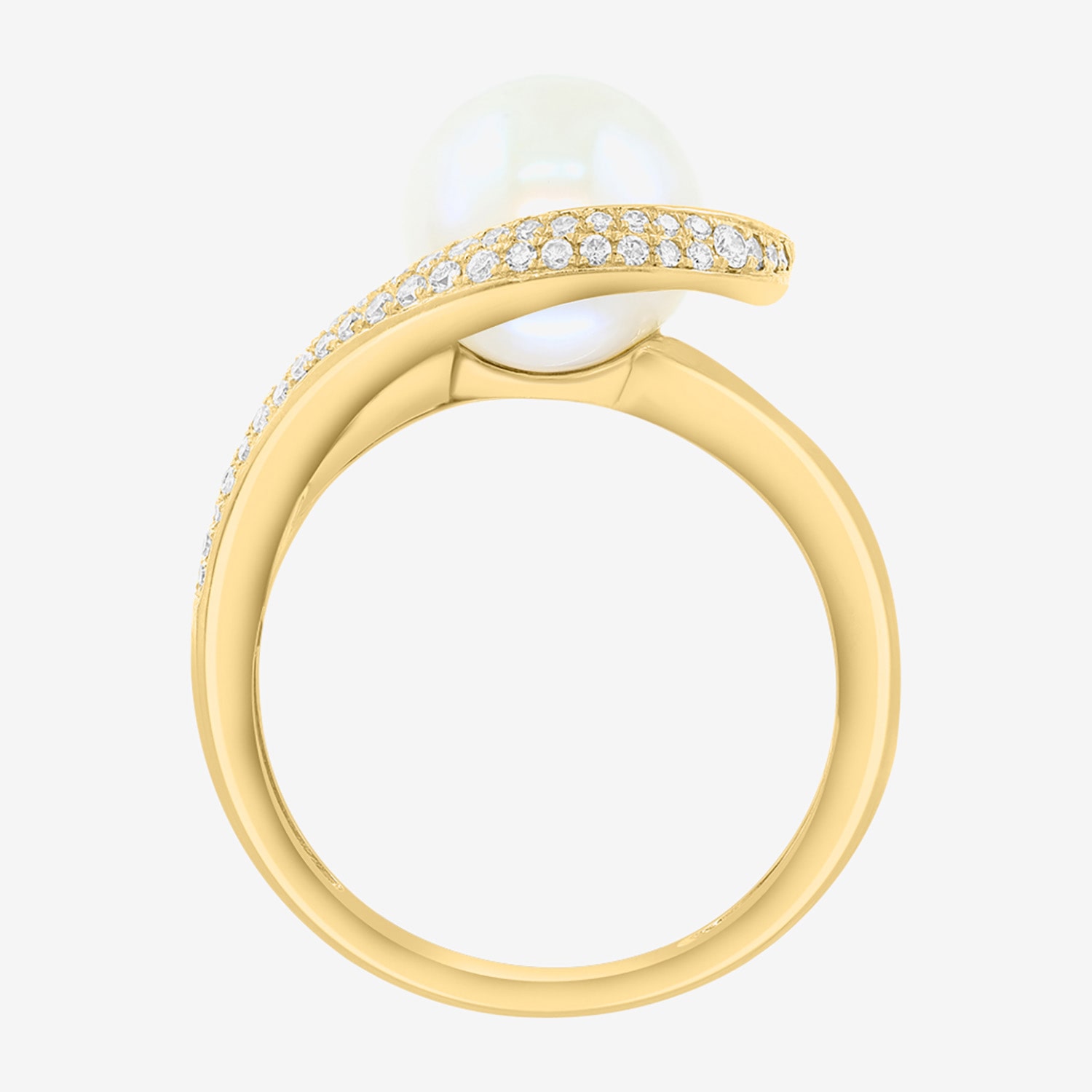 Effy Final Call Limited Quantities! Womens 1/5 CT. 9MM Dyed White Cultured Freshwater Pearl 14K Gold Round Cocktail Ring