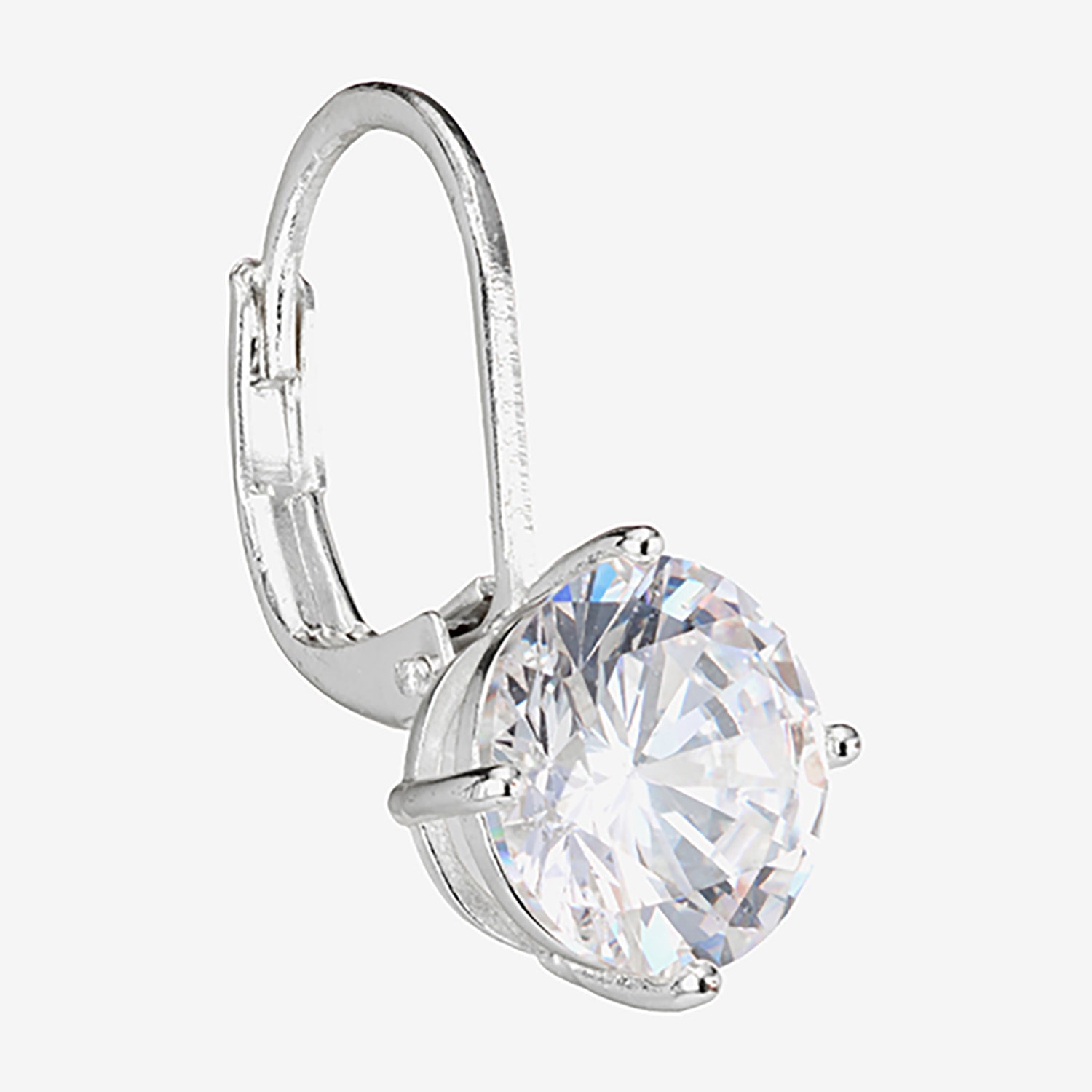 Sparkle Allure Womens Crystal Pure Silver Over Brass Drop Earrings