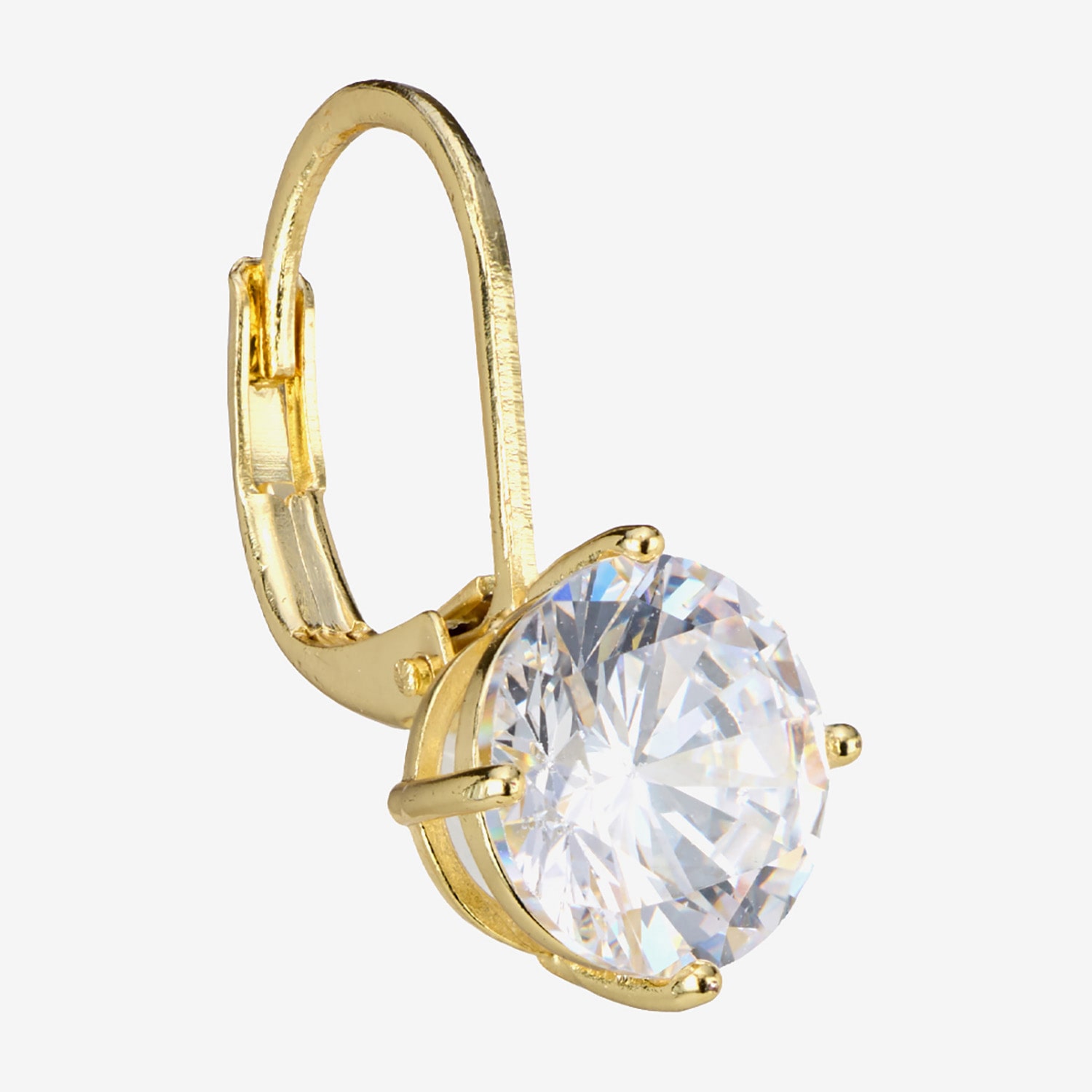 Sparkle Allure Womens Crystal 14K Gold Over Brass Drop Earrings