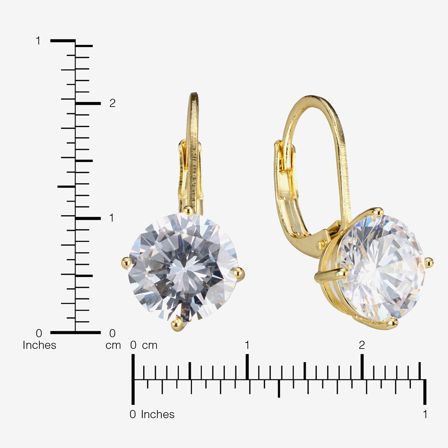 Sparkle Allure Womens Crystal 14K Gold Over Brass Drop Earrings