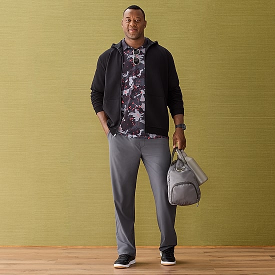 Xersion Mens Drawstring Straight Loose Fit Big and Tall Workout Pant