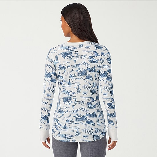 Cuddl Duds Womens Cozy Stretch Thermal Round Neck Long Sleeve Thermal Shirt