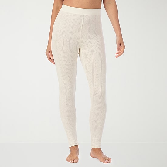 Cuddl Duds Cotton Pointelle Thermal Legging
