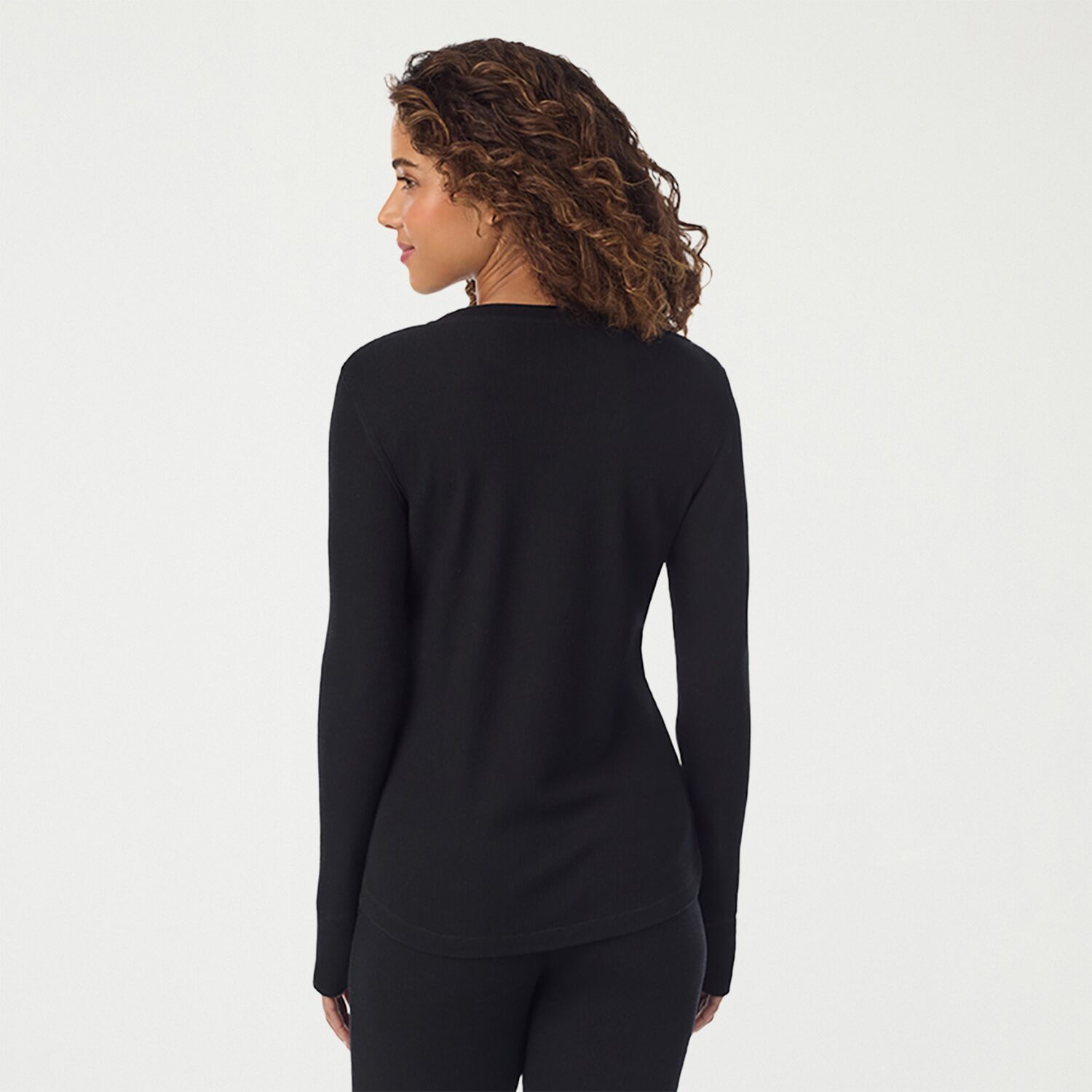 Cuddl Duds Womens Cozy Stretch Thermal Round Neck Long Sleeve Shirt