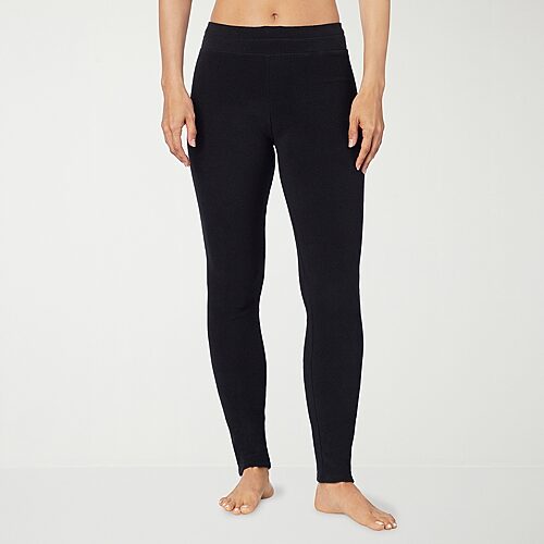 Cuddl Duds Fleecewear With Stretch Thermal Legging In Black