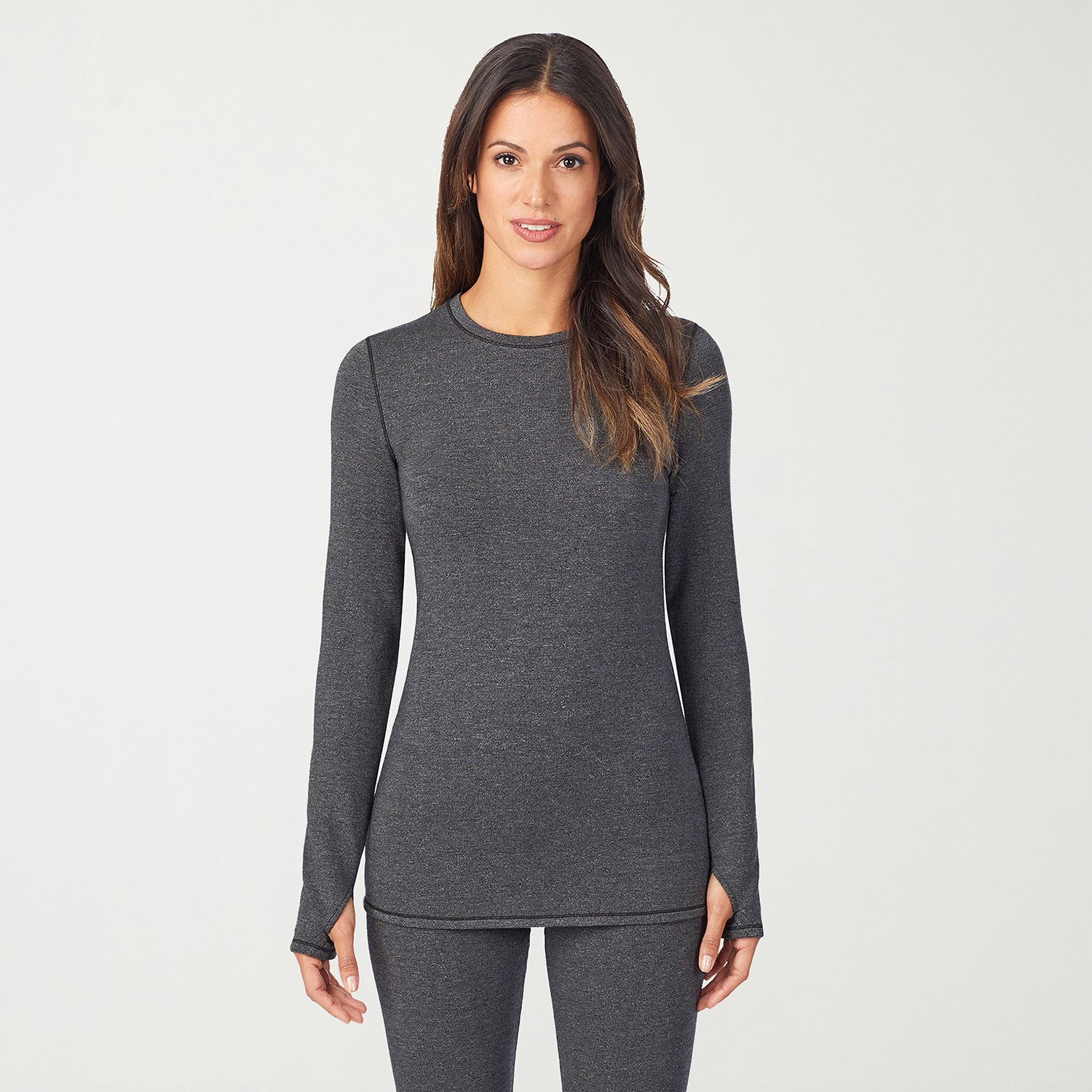 Cuddl Duds Womens Ultra Cozy Round Neck Long Sleeve Thermal Shirt