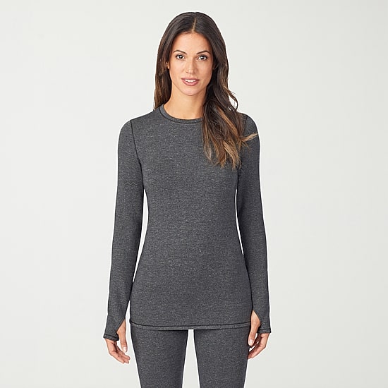 Cuddl Duds Womens Ultra Cozy Round Neck Long Sleeve Thermal Shirt