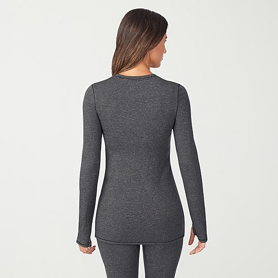 Cuddl Duds Womens Ultra Cozy Round Neck Long Sleeve Thermal Shirt