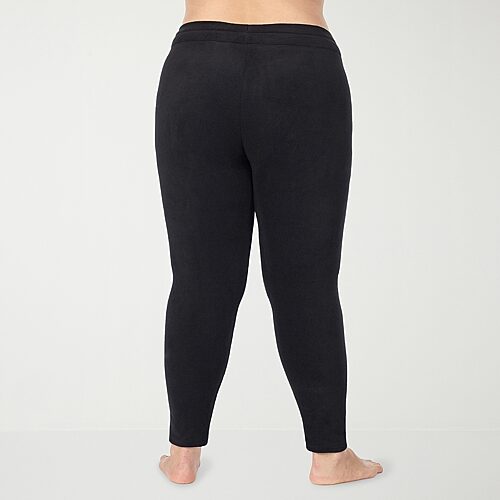 Cuddl Duds Fleecewear With Stretch Thermal Legging, 2x, Black