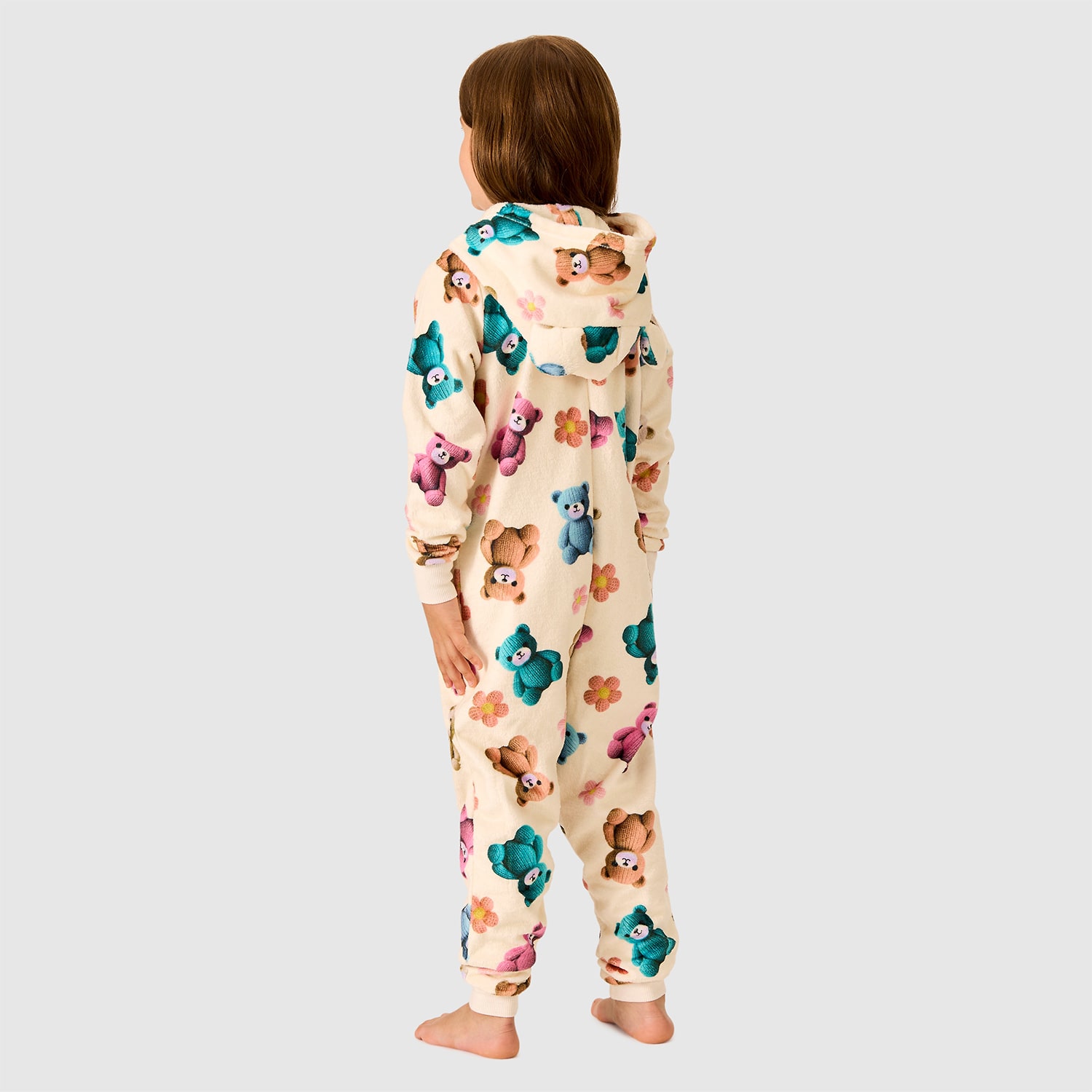 Dream Big Peace Out Little & Kid Girls Plush Long Sleeve Kids Pajama Set