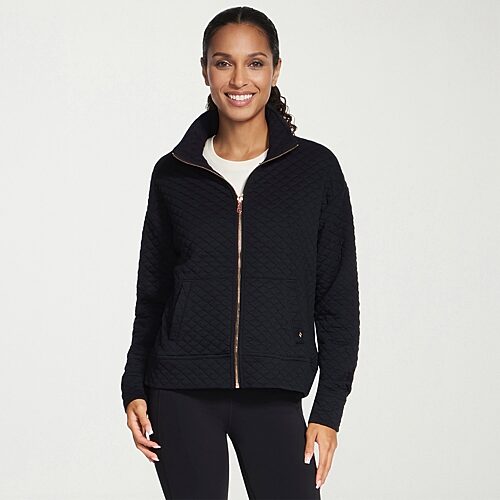 Skechers Womens Quilted Jacket In Black