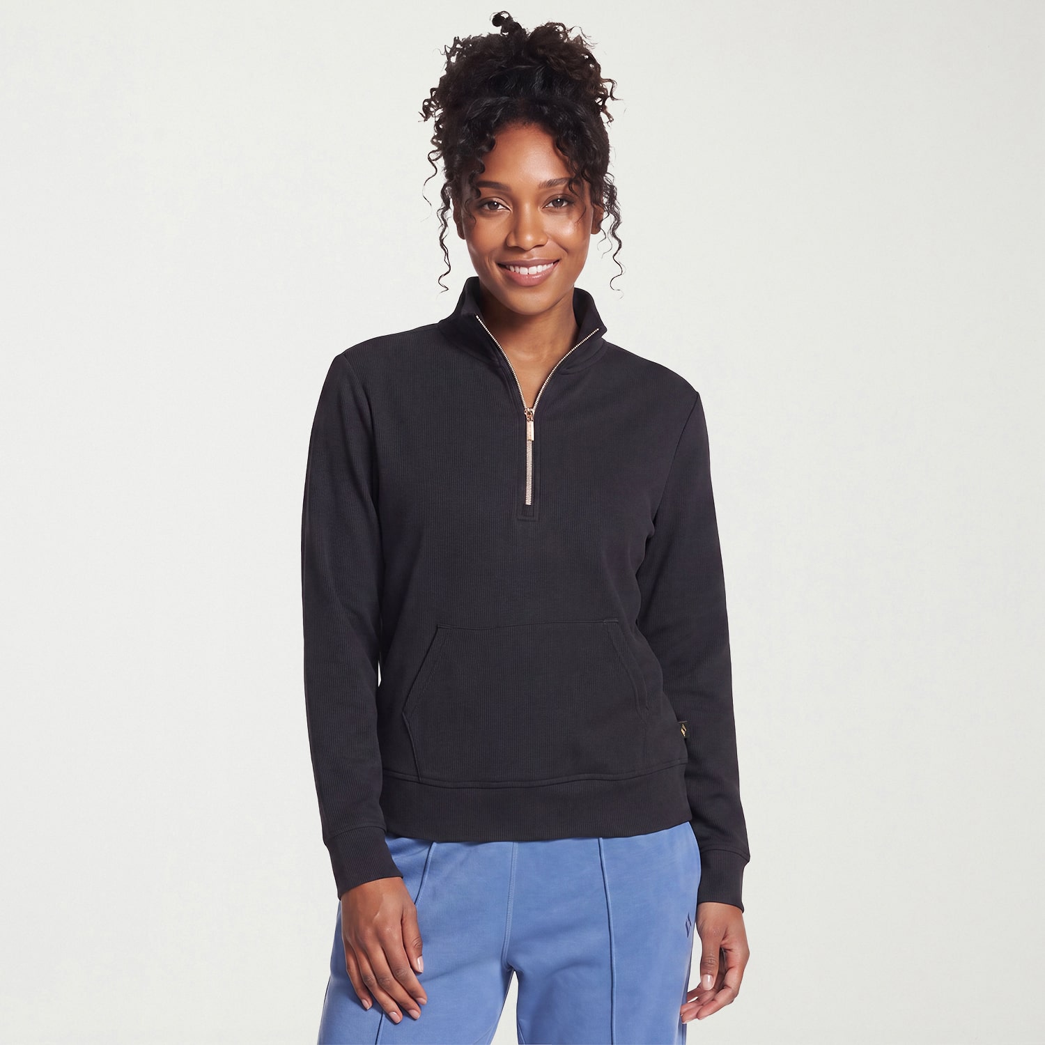 Skechers Womens High Neck Long Sleeve Moisture Wicking Sweatshirt