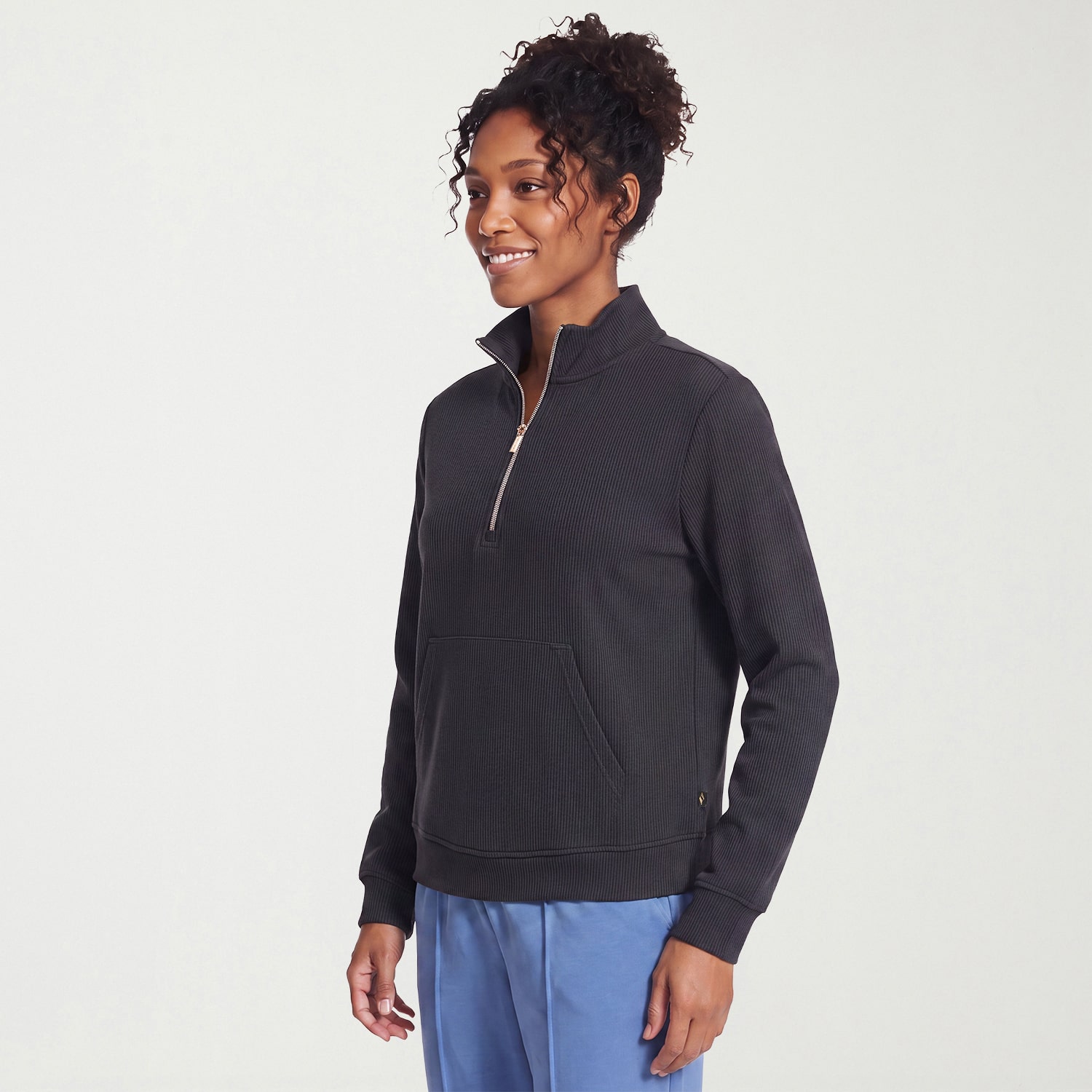 Skechers Womens High Neck Long Sleeve Moisture Wicking Sweatshirt