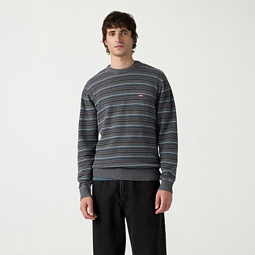 Levi 's Mens Crew Neck Long Sleeve Pullover Sweater In Brown