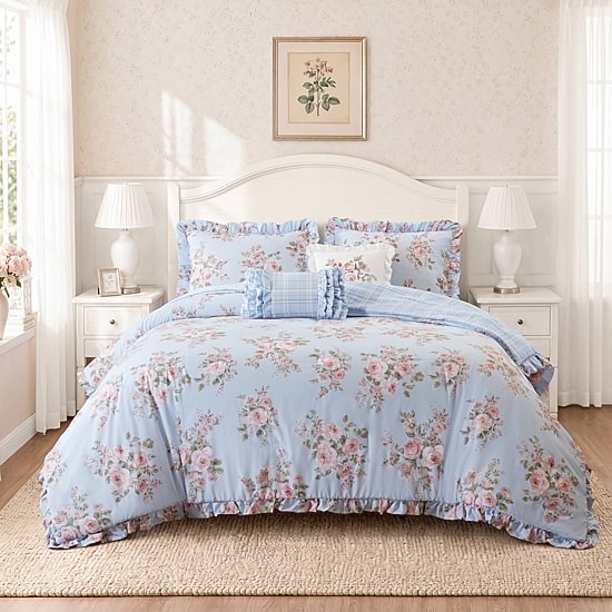 Madison Park Essentials Madison Park Essentials Elena Floral Ruffle Comforter Set 5-pc. Reversible Comforter Set