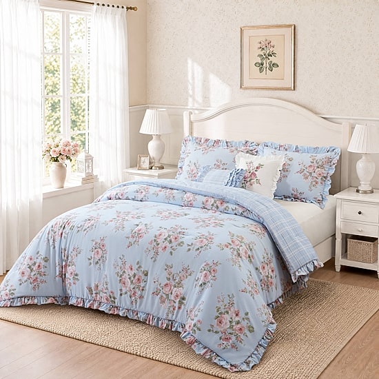 Madison Park Essentials Madison Park Essentials Elena Floral Ruffle Comforter Set 5-pc. Reversible Comforter Set