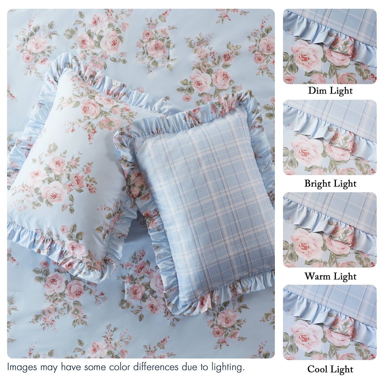 Madison Park Essentials Elena Floral Ruffle Comforter Set 5-pc. Reversible