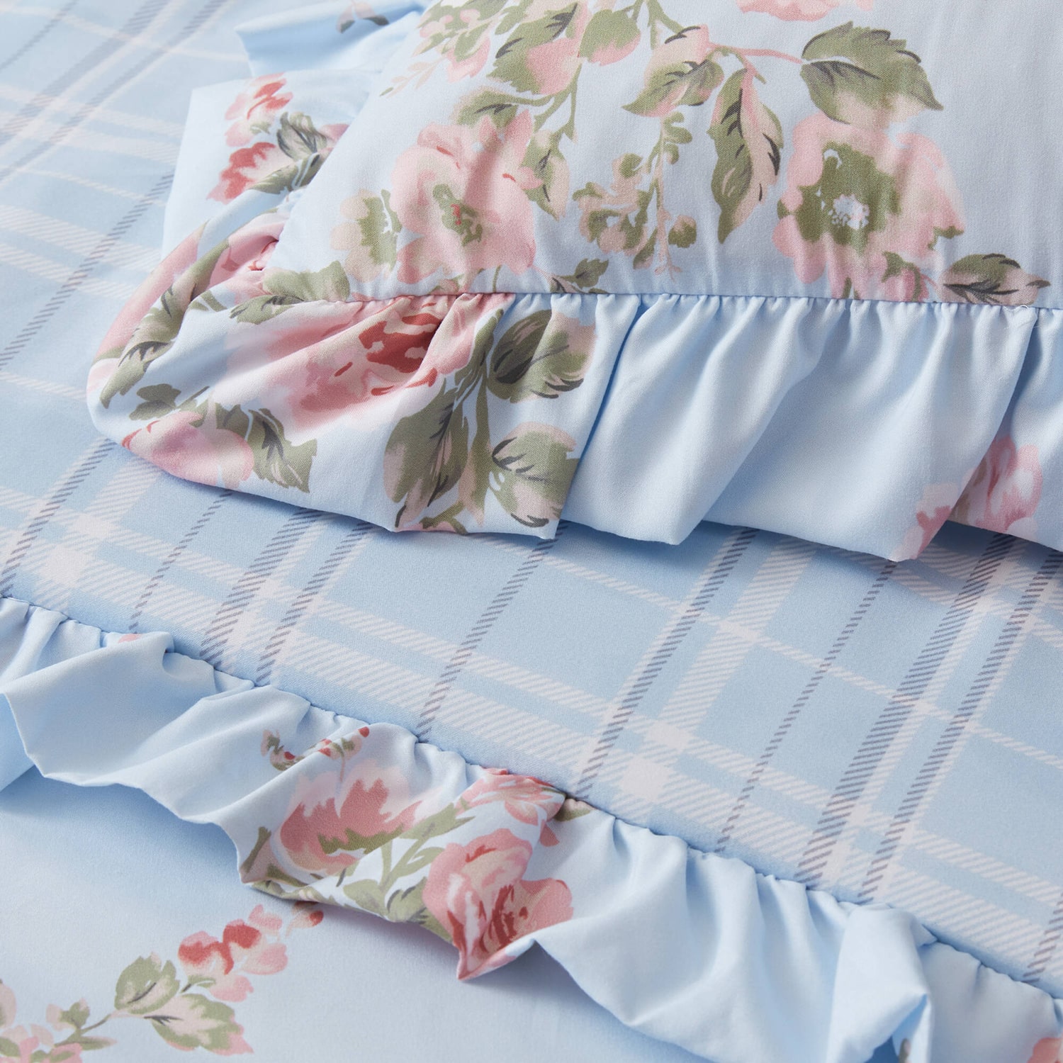 Madison Park Essentials Elena Floral Ruffle Comforter Set 5-pc. Reversible