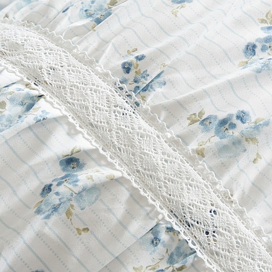 Intelligent Design Anna Ruched Floral Comforter Set