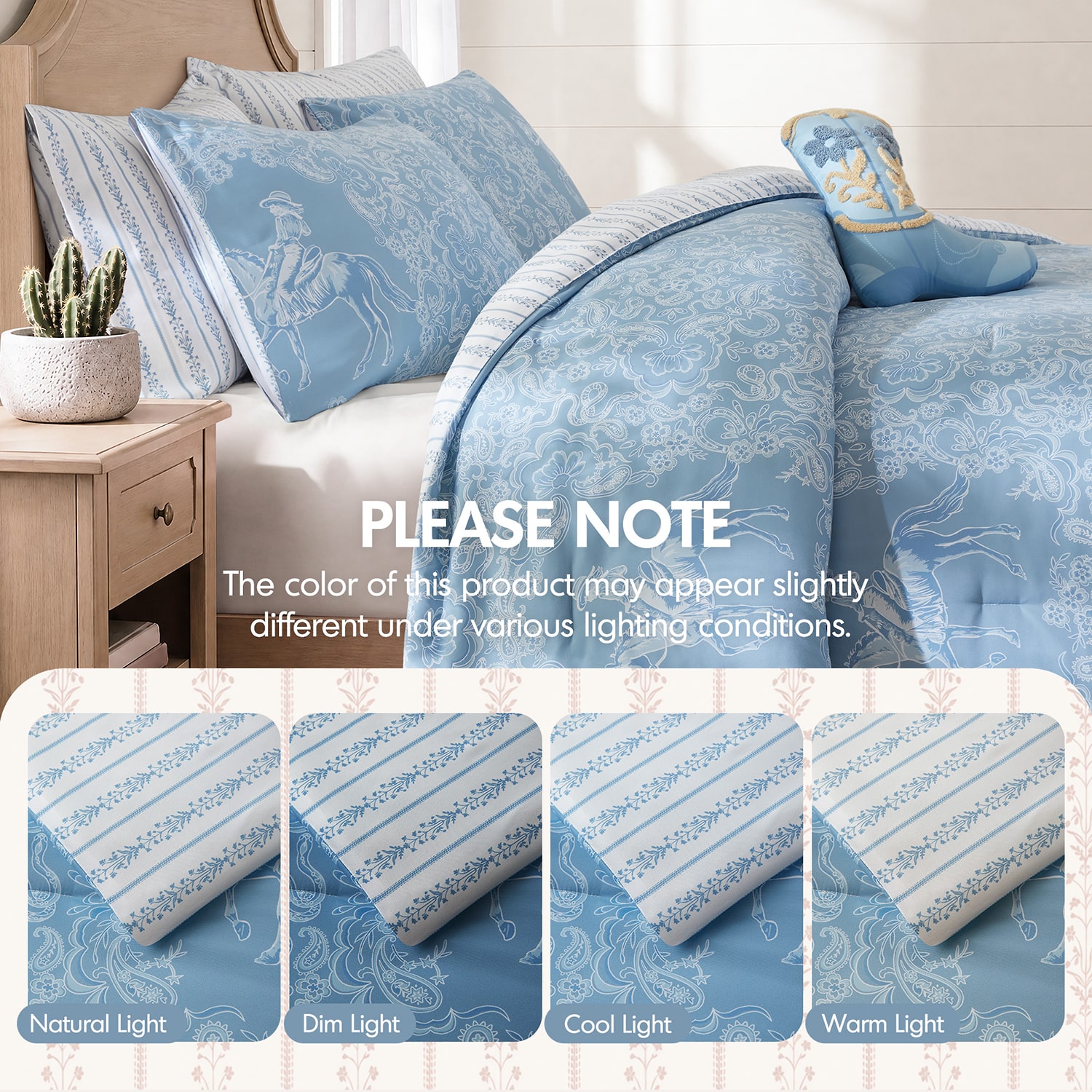 Intelligent Design Ranch Western Print Reversible Comforter Set