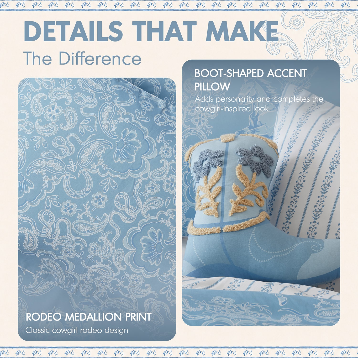 Intelligent Design Ranch Western Print Reversible Comforter Set