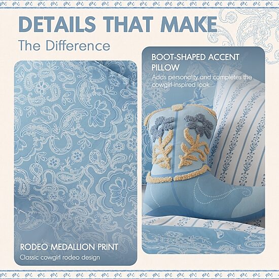 Intelligent Design Ranch Western Print Reversible Comforter Set