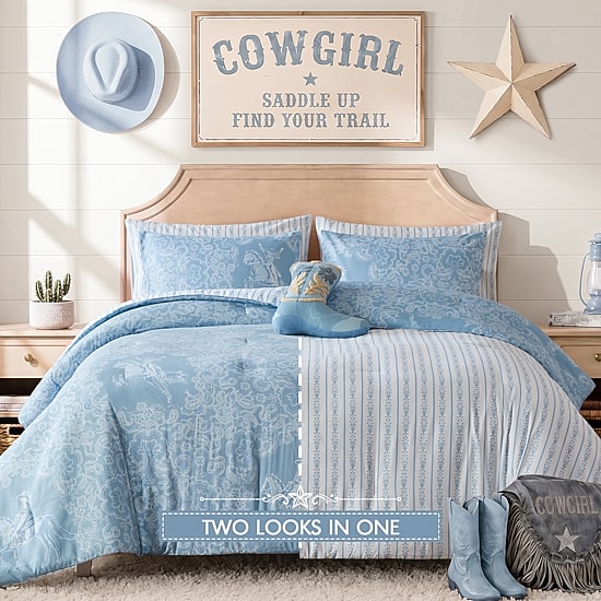 Intelligent Design Ranch Western Print Reversible Comforter Set