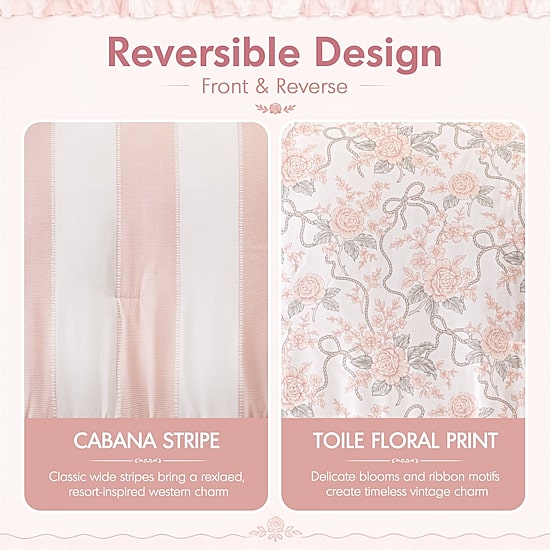 Intelligent Design Verbena Stripe Floral Reversible Comforter Set
