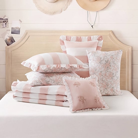 Intelligent Design Verbena Stripe Floral Reversible Comforter Set