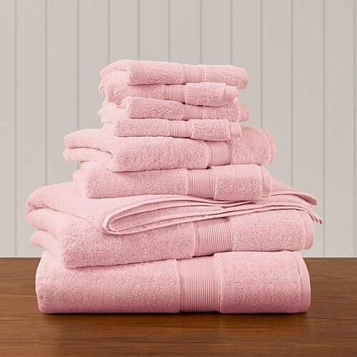 Madison Park Signature Luxury Zero Twist Cotton 8-Pc. Bath Towel Set - Pink