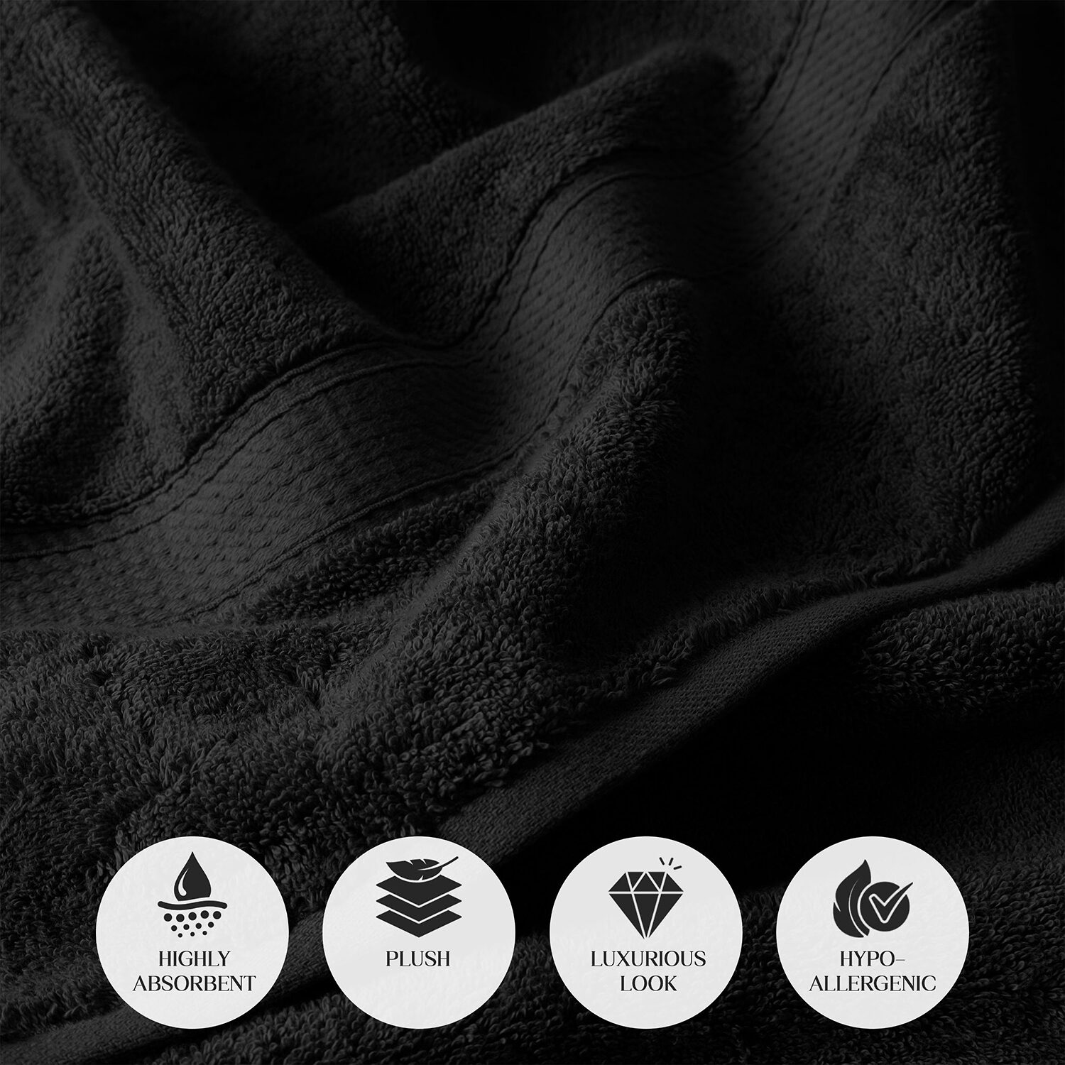 SUPERIOR® Madeline Collection | Plush Egyptian Cotton 4-pc. Solid Hand Towel